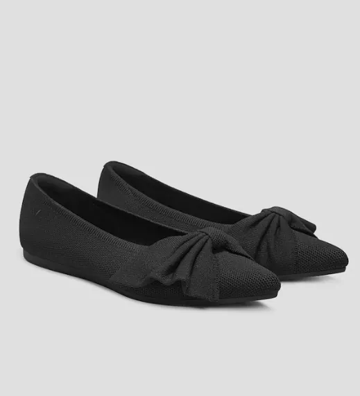 Pointed Toe Bow Flats